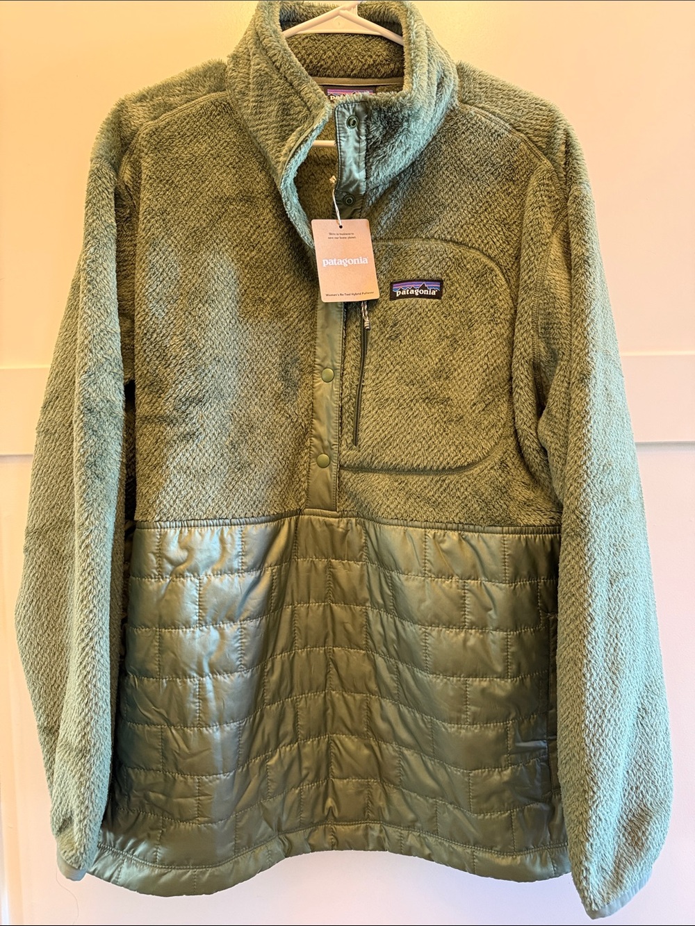 NWT Patagonia Re-Tool Hybrid Pullover XL Fleece Snap Quarter Zip Insulated Cinch - Picture 5 of 9